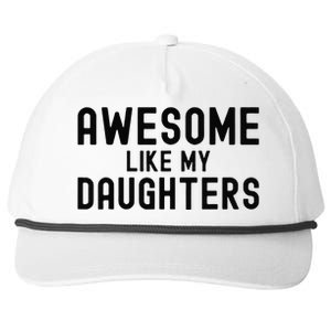 Awesome Like My Daughters Fathers Day Dad And Daughter Snapback Five-Panel Rope Hat