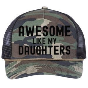 Awesome Like My Daughters Fathers Day Dad And Daughter Retro Rope Trucker Hat Cap