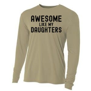 Awesome Like My Daughters Fathers Day Dad And Daughter Cooling Performance Long Sleeve Crew