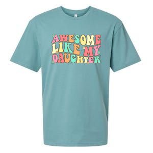 Awesome Like My Daughter Funny Fathers Day Dad Sueded Cloud Jersey T-Shirt