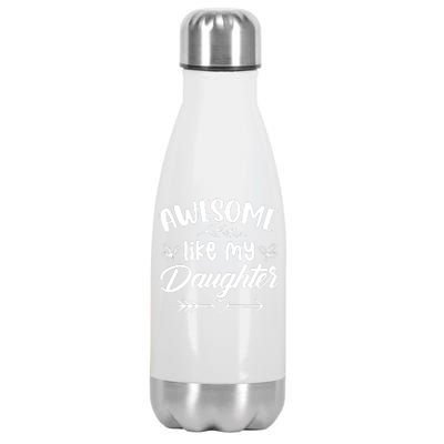 Awesome Like My Daughter Funny Fathers Day Dad Papa Stainless Steel Insulated Water Bottle