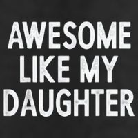 Awesome Like My Daughter Gifts Men Funny Fathers Day Dad 7 Panel Mesh Trucker Snapback Hat