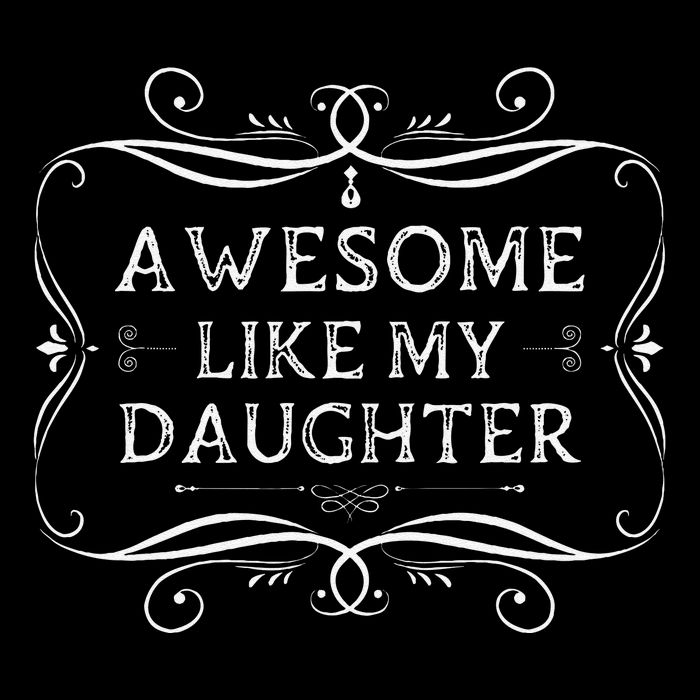 Awesome Like My Daughter Funny Vintage Father Day Baby Bodysuit