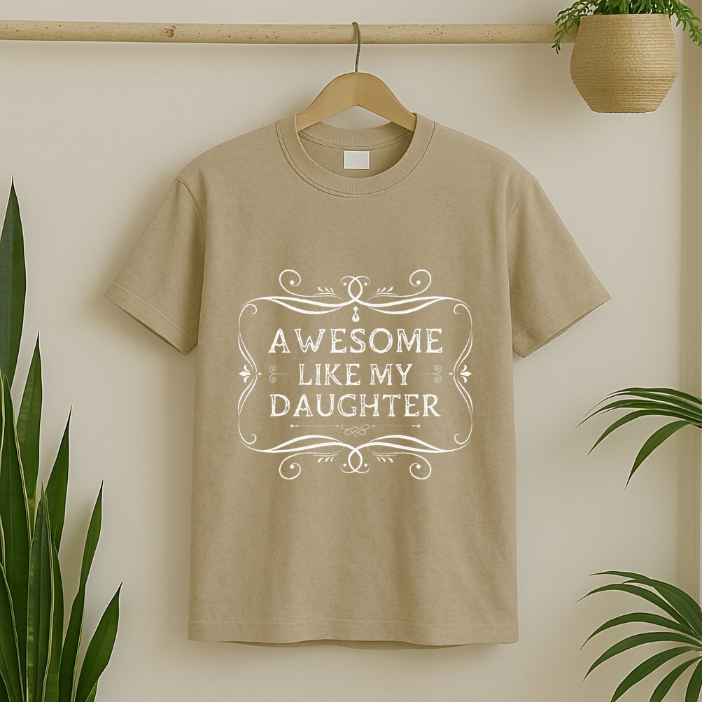Awesome Like My Daughter Funny Vintage Father Day T-Shirt