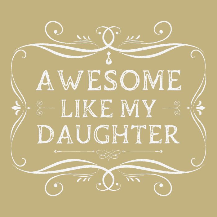 Awesome Like My Daughter Funny Vintage Father Day T-Shirt