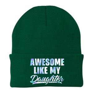 Awesome Like My Daughters Fathers Day Funny Family Humor Knit Cap Winter Beanie