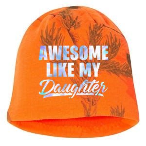 Awesome Like My Daughters Fathers Day Funny Family Humor Kati - Camo Knit Beanie