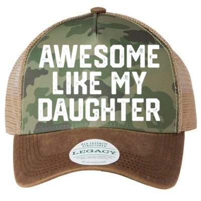 Awesome Like My Daughter Funny Dad Of Fathers Day Gift Funny Gift Legacy Tie Dye Trucker Hat