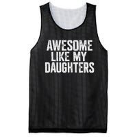 Awesome Like My Daughters Funny Fathers Day Gift Dad Mesh Reversible Basketball Jersey Tank