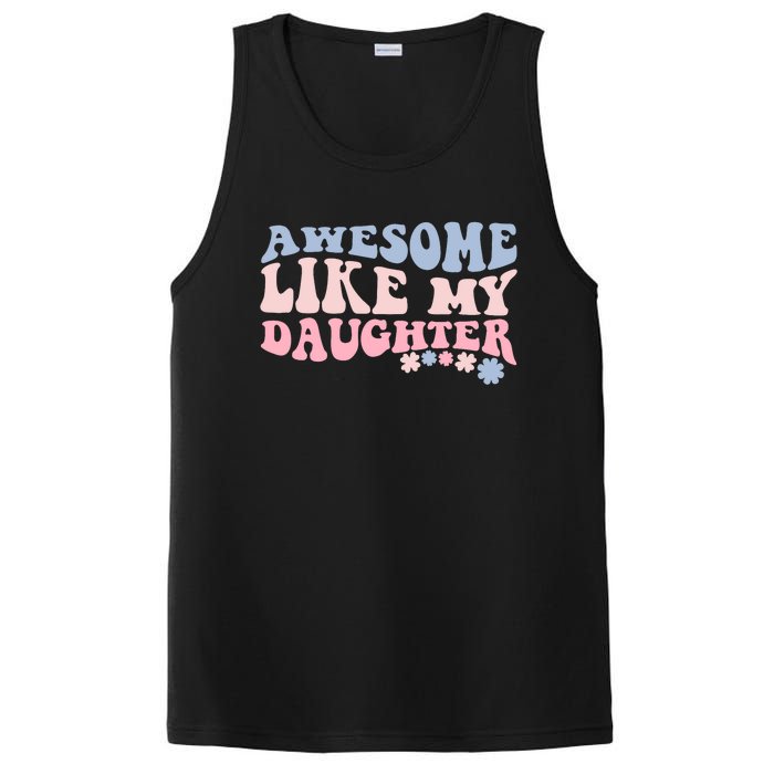 Awesome Like My Daughter Fathers Day Wavy Groovy Celebration PosiCharge Competitor Tank