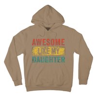 Awesome Like My Daughter Retro Man Dad Funny Fathers Hoodie