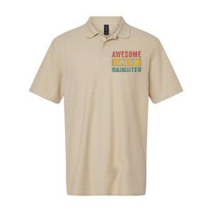 Awesome Like My Daughter Retro Man Dad Funny Fathers Softstyle Adult Sport Polo