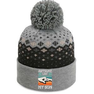 AWESOME LIKE MY SON Funny Fathers Day Dad Joke The Baniff Cuffed Pom Beanie