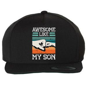 AWESOME LIKE MY SON Funny Fathers Day Dad Joke Wool Snapback Cap