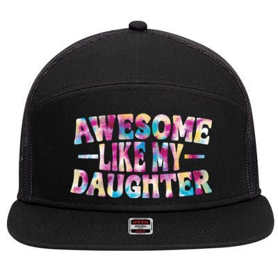 Awesome Like My Daughter Gift 7 Panel Mesh Trucker Snapback Hat