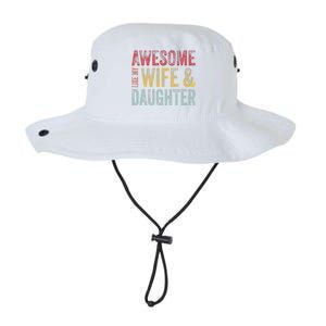 Awesome Like My Wife & Daughter Man Funny Fathers Day Dad Legacy Cool Fit Booney Bucket Hat