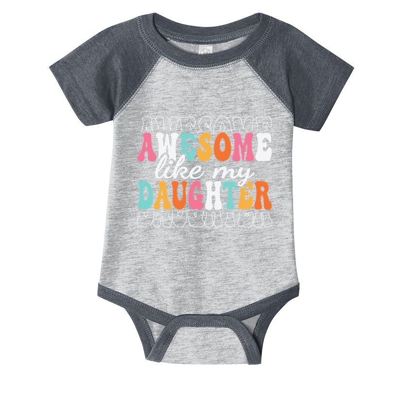 Awesome Like My Daughter Funny Mama Mother Mom Daughter Infant Baby Jersey Bodysuit