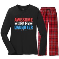 Awesome Like My Daughter Parents Day Women's Long Sleeve Flannel Pajama Set 