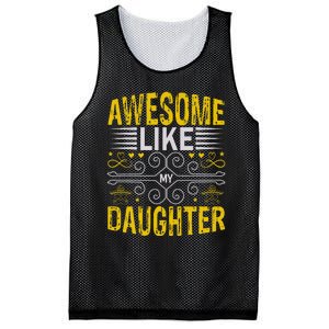 Awesome Like My Daughter Funny Fathers Day Dad Mesh Reversible Basketball Jersey Tank