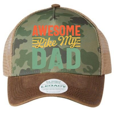Awesome Like My Dad Family Lover Retro Vintage Legacy Tie Dye Trucker Hat
