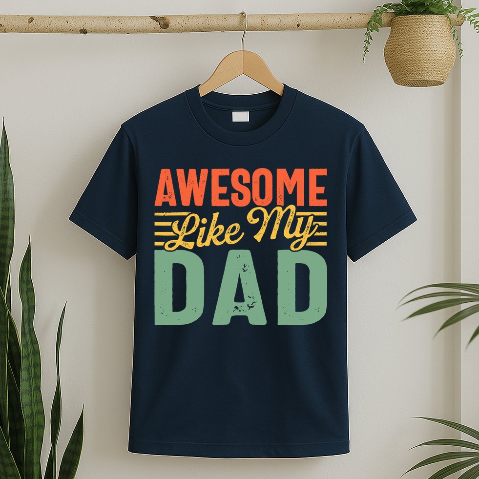 Awesome Like My Dad Family Lover Retro Vintage T-Shirt