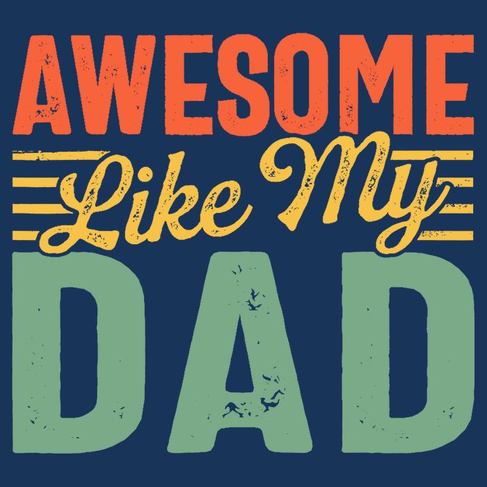 Awesome Like My Dad Family Lover Retro Vintage T-Shirt