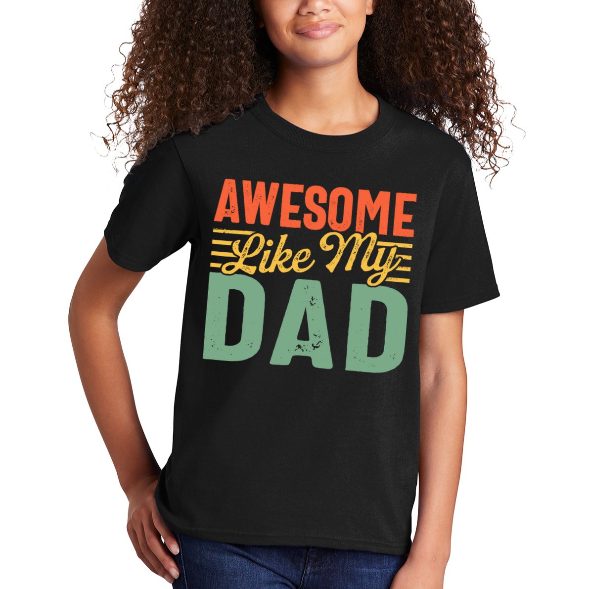 Awesome Like My Dad Family Lover Retro Vintage Kids T-Shirt
