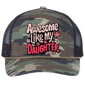 Awesome Like My Daughter Funny Cool Awesome Mom Dad Love Retro Rope Trucker Hat Cap