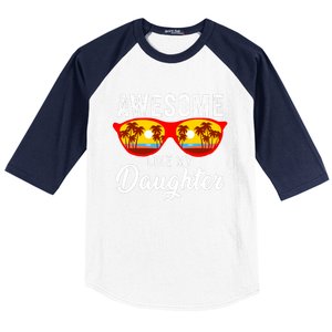 Awesome Like My Daughter Sunglasses Funny Father Day Dad Baseball Sleeve Shirt