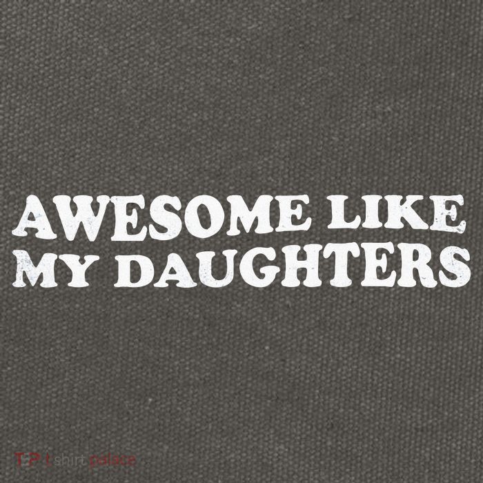 Awesome Like My Daughters Funny Mother Father Cotton Canvas Backpack