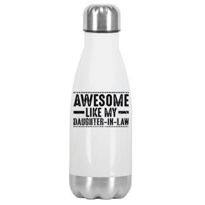 Awesome Like My Daughter In Law Retro Funny Saying Stainless Steel Insulated Water Bottle