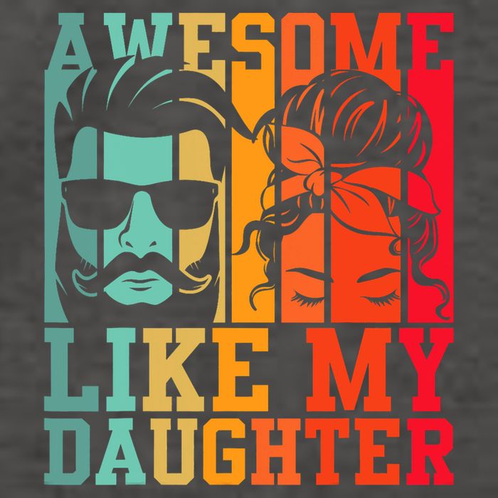 Awesome Like My Daughter Funny Dad And Daughter FatherS Day Vector Backpack