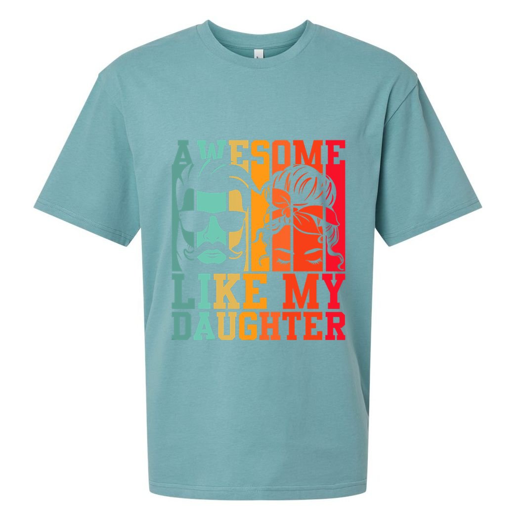 Awesome Like My Daughter Funny Dad And Daughter FatherS Day Sueded Cloud Jersey T-Shirt