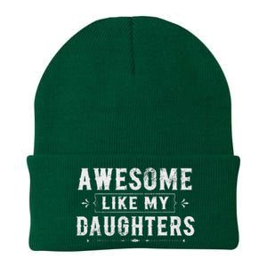 Awesome Like My Daughters Dad Funny Father's Day Knit Cap Winter Beanie