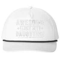 Awesome Like My Daughters Dad Funny Father's Day Snapback Five-Panel Rope Hat