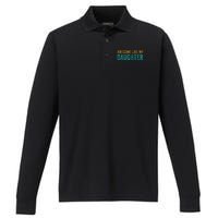 Awesome Like My Daughter Parents Day Performance Long Sleeve Polo