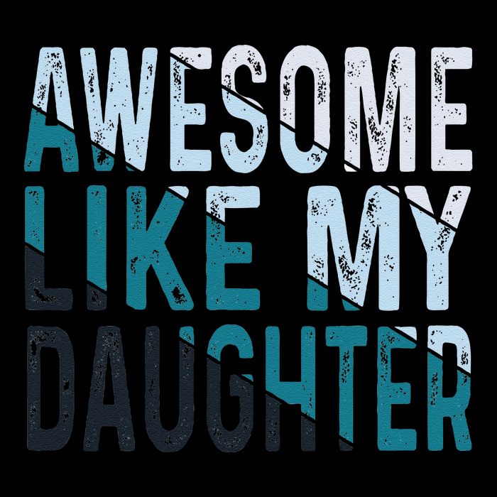 Awesome Like My Daughter Girl Funny Papa Fathers Day Dad Drawstring Bag