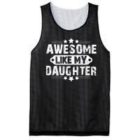 AWESOME LIKE MY DAUGHTER Funny Fathers Day Gift Dad Joke Mesh Reversible Basketball Jersey Tank