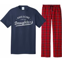 Awesome Like My Daughter Retro Dad Funny Fathers Day Pajama Set