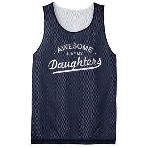 Awesome Like My Daughter Retro Dad Funny Fathers Day Mesh Reversible Basketball Jersey Tank