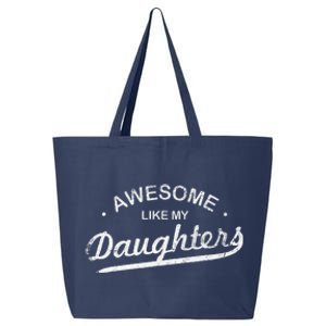 Awesome Like My Daughter Retro Dad Funny Fathers Day 25L Jumbo Tote