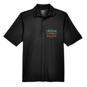 Awesome Like My Daughter Retro Dad Funny Fathers Day Men's Origin Performance Pique Polo