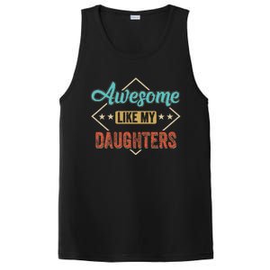 Awesome Like My Daughter Retro Dad Funny Fathers Day PosiCharge Competitor Tank