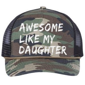 Awesome Like My Daughter FatherS Day Man Funny Gift Retro Rope Trucker Hat Cap