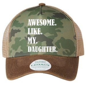 Awesome Like My Daughters Fathers Day Family Humor Gift Dad Legacy Tie Dye Trucker Hat