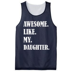 Awesome Like My Daughters Fathers Day Family Humor Gift Dad Mesh Reversible Basketball Jersey Tank