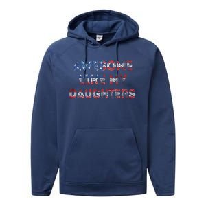 Awesome Like My Daughters Fathers Day Performance Fleece Hoodie