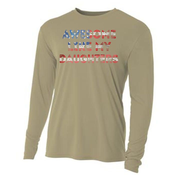 Awesome Like My Daughters Fathers Day Cooling Performance Long Sleeve Crew