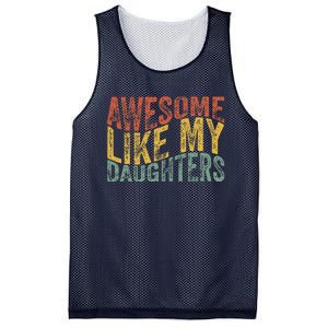 Awesome Like My Daughter Retro Dad Funny Fathers Mesh Reversible Basketball Jersey Tank