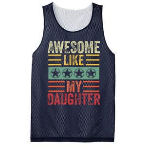 Awesome Like My Daughter Retro Dad Funny Fathers Mesh Reversible Basketball Jersey Tank